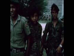 SYND 12-8-73  CONVOYS AND REGROUPING OF TROOPS OUTSIDE PHNOM PENH News Clip