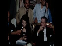 SYND 22 5 78 WAFD PARTY PRESS CONFERENCE STATEMENT ON SADAT'S REFERENDUM News Clip
