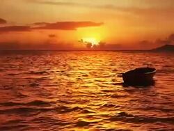 Sunset on the Anse La Reunion Stock Footage