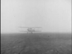 Ira C. Eaker discusses first transcontinental blind flight Stock Footage