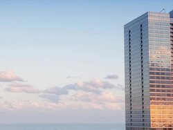 Clouds Moving Skyscraper Stock Footage