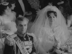 Shah of Iran gets married and produces an heir Stock Footage