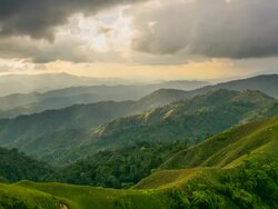 sunrise in the mountains landscape Stock Footage