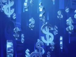 Money Shower BLUE Stock Footage
