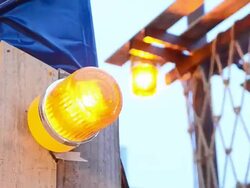 Yellow Flashing Light Stock Footage