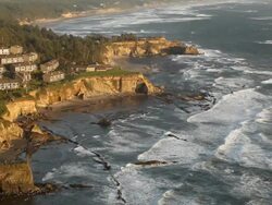 Houses on Pacific Coast Stock Footage