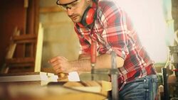 Carpentry work. Stock Footage