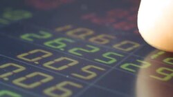 Businessman looking at graph Market Data Stock Footage