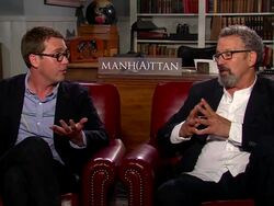 INTERVIEW - Thomas Schlamme & Sam Shaw on New Mexico & how the landscape lends itself to the narration of the show at the 'Manhattan' Press Junket Stock Footage