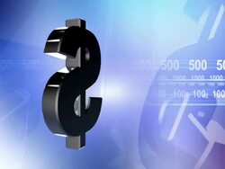 Dollar Sign Background  HD Blue Stock Footage