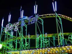 Young people on Rollercoaster Stock Footage