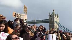 Annie Lennox, Bianca Jagger, Helen Pankhurst March for Women's Rights News Clip