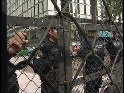 Protest in front of US embassy on Bush inauguration day News Clip