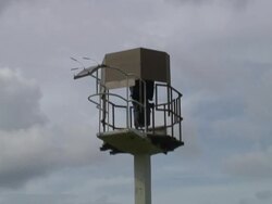 Modern Automated Solar Powered Lighthouse, Push Stock Footage