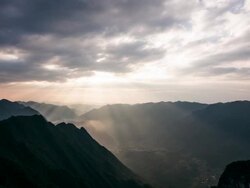 Time-lapse of sunset with clouds Stock Footage