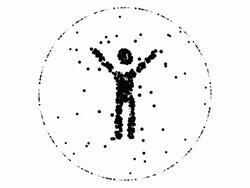 MAN - glad, aura, pure black dots (LOOP) Stock Footage