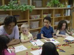 Preschool Art Time Stock Footage