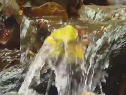 HD SLOW-MO: Creek Waterfall In Autumn Stock Footage