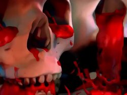 Blood, Bones, Skulls and Lightning for Halloween Stock Footage