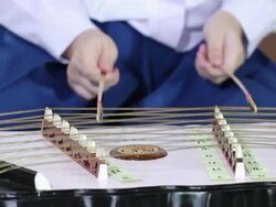 Thai children  Playing Dulcimer Stock Footage