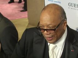 Quincy Jones at the 32nd Anniversary Carousel of Hope Ball at Beverly Hills CA. (Footage by WireImage Video/GettyImages) Stock Footage