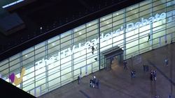 MediaCityUK Aerials - ITV Leaders Debate Branding News Clip