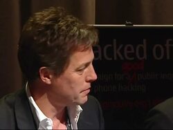 Hugh Grant at Hacked Off Campaign Fringe Event News Clip