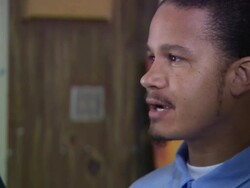 MS ZO Male prisoner talking about growing up, traditions of violence, and growing up in California State Prison in Los Angeles County / Lancaster, California, USA Stock Footage