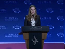 Chelsea Clinton at Clinton Global Initiative Stock Footage