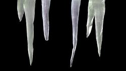 Stylised Icicles with Luma Matte 2 Stock Footage