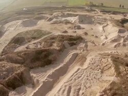 Aerial Gravel-mining Stock Footage