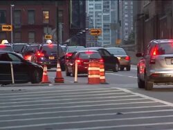 Cars Moving in Traffic Stock Footage