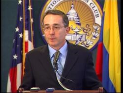 Excerpts of presser by President Uribe News Clip