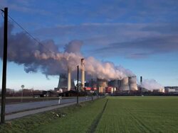 CRANE: Power station Stock Footage