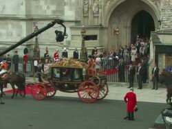 Prince Charles, Prince of Wales, Michael Middleton, Carole Middleton Prince Philip, Duke of Edinburgh, Queen Elizabeth II, Camilla, Duchess of Cornwall and The Right Reverend Dr John Hall, Dean of Westminster. (Footage by WireImage Video/GettyImages) Stock Footage