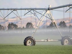 modern irrigation system operating Stock Footage