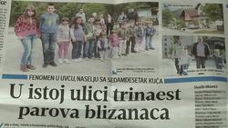 Bosnian village of some 300 sees 13 pairs of twins born since 1962 News Clip