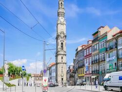 Time lapse:Clerigos tower in Porto - Portugal Stock Footage