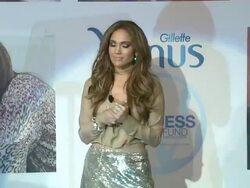 SPEECH: Jennifer Lopez talks about what Venus celebrates, about women doing a lot for their communities and the world. Stock Footage