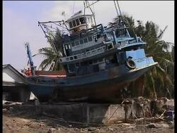 Fishing village completely destroyed by tsunami News Clip