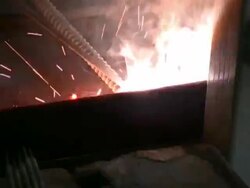 Construction: Electric Arc Welding Flashes, Close Up Stock Footage