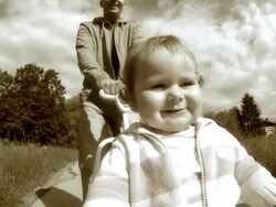 HD SLOW-MOTION: Child Riding A Bike Stock Footage