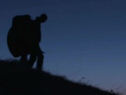 HD: Paragliders Heading To Launch Point Stock Footage