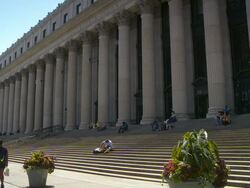Front of the Landmark United States Post office on 8th and 34th in New York. Stock Footage