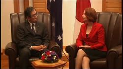 WRAP Gillard meets Japanese FM Matsumoto ADDS meets Kan News Clip