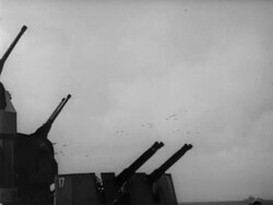 Admiral Ernest King addresses WWII soldiers after Japanese surrender Stock Footage