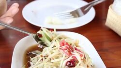 Thailand food with delicious flavor Stock Footage