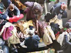 Flea market Stock Footage