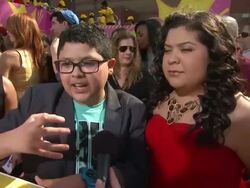 INTERVIEW - Raini Rodriguez, Rico Rodriguez at Nickelodeon's 26th Annual Kids' Choice Awards 3/23/2013 in Los Angeles, CA.(Footage by WireImage Video/Getty Images Entertainment Video) Stock Footage