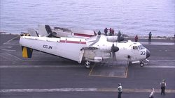 C-2 Greyhound take-off from the USS Carl Vinson News Clip